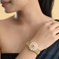 VOJ Kundan Studded Circular Women's Bracelet - Swadesiicart