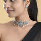 VOJ Silver Plated Oxidized Temple Jewellery Set - Swadesiicart