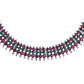 VOJ Silver Plated Oxidized Multi Color Stone Choker With Earrings Set - Swadesiicart