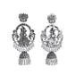 VOJ Silver Plated Radha Krishna Shaped Oxidized Earrings - Swadesiicart