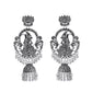 VOJ Silver Plated Radha Krishna Shaped Oxidized Earrings - Swadesiicart
