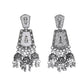 VOJ Silver Plated Moon Stone Studded Elegent Earrings - Swadesiicart