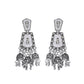 VOJ Silver Plated Moon Stone Studded Elegent Earrings - Swadesiicart
