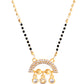 VOJ Gold-Polished AD Studded Half Done Shape Mangalsutra - Swadesiicart
