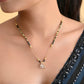 VOJ Gold-Polished Stone Studded Triangular Shaped Mangalsutra - Swadesiicart