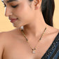 VOJ Gold-Polished Stone Studded Triangular Shaped Mangalsutra - Swadesiicart