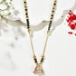 VOJ Gold-Polished Stone Studded Triangular Shaped Mangalsutra - Swadesiicart