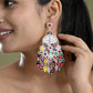 VOJ Multi Colour Beaded Long Chanbali Earrings - Swadesiicart