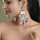 VOJ Multi Colour Beaded Long Chanbali Earrings - Swadesiicart