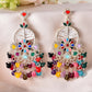 VOJ Multi Colour Beaded Long Chanbali Earrings - Swadesiicart