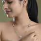 VOJ Gold-Polished Green Beaded Chain For Women | Swadesiicart
