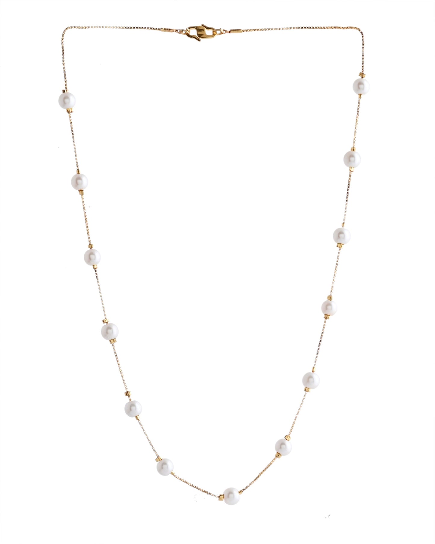 VOJ Gold-Polished Pearl Chain For Women | Swadesiicart