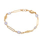 VOJ Gold-Polished Stone Studded Designer Women's Bracelet - Swadesiicart