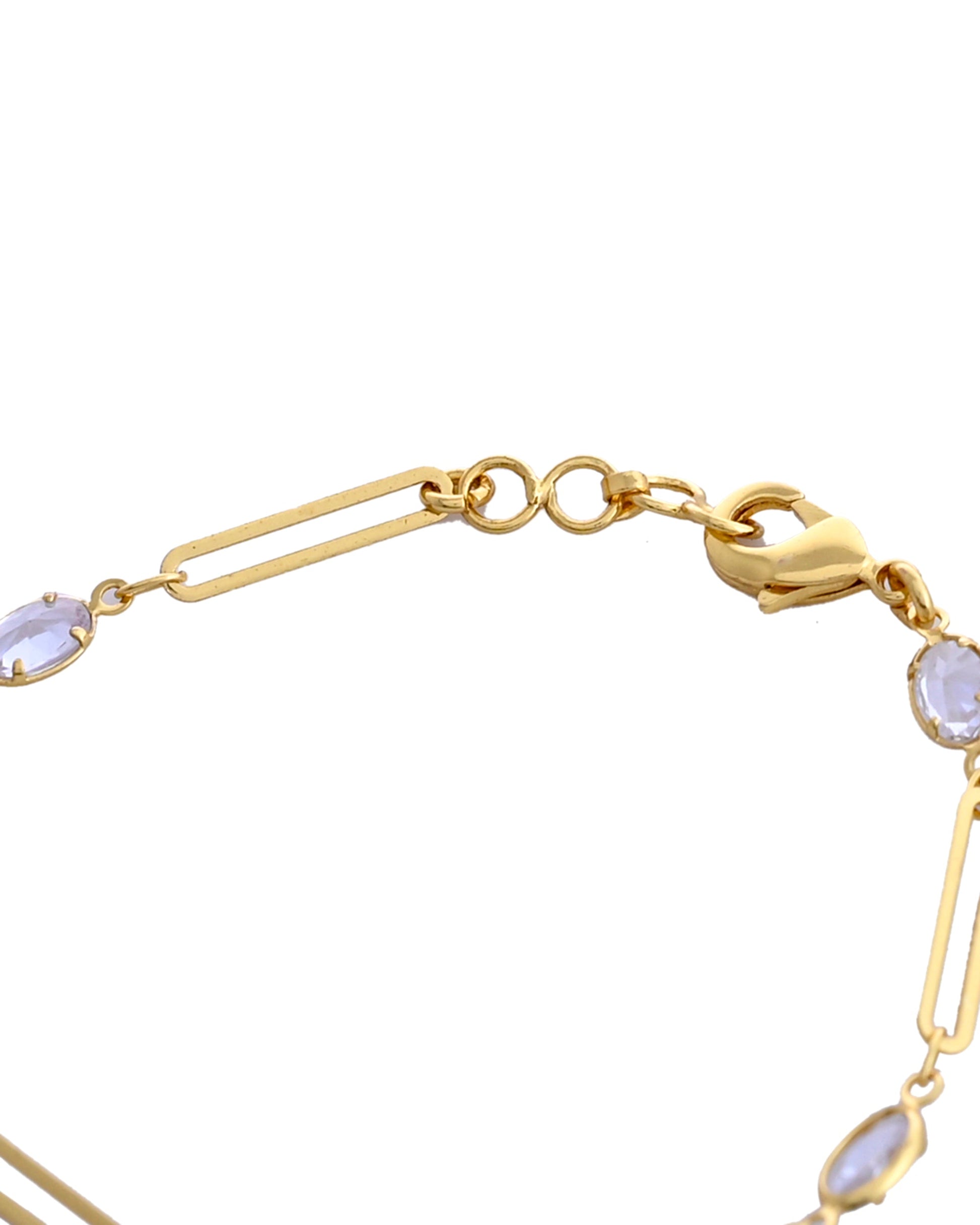 VOJ Gold-Polished Stone Studded Designer Women's Bracelet - Swadesiicart