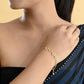 VOJ Gold-Polished Heart Shapped AD Stone Studded Women's Bracelet - Swadesiicart