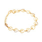 VOJ Gold-Polished Heart Shapped AD Stone Studded Women's Bracelet - Swadesiicart