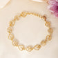 VOJ Gold-Polished Heart Shapped AD Stone Studded Women's Bracelet - Swadesiicart