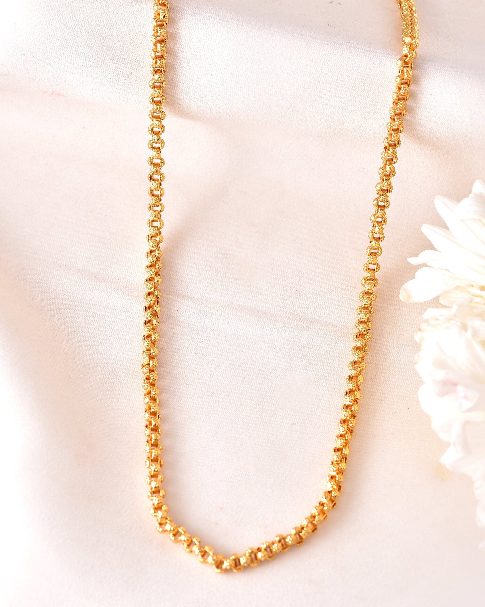 VOJ Gold-Polished Designer Elegent Men's Chain | Swadesiicart