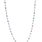 VOJ Silver Plated Multi Colour Stone Heart Shape Chain | Swadesiicart