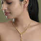 VOJ Gold-Polished Stainless Steel Stone Studded Chain For Women | Swadesiicart