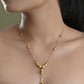 VOJ Gold-Polished Stainless Steel Multi Color Stone Studded Chain For Women | Swadesiicart