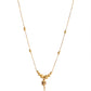 VOJ Gold-Polished Stainless Steel Multi Color Stone Studded Chain For Women | Swadesiicart