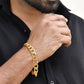 VOJ Gold Toned Elegent Men's Bracelet - Swadesiicart
