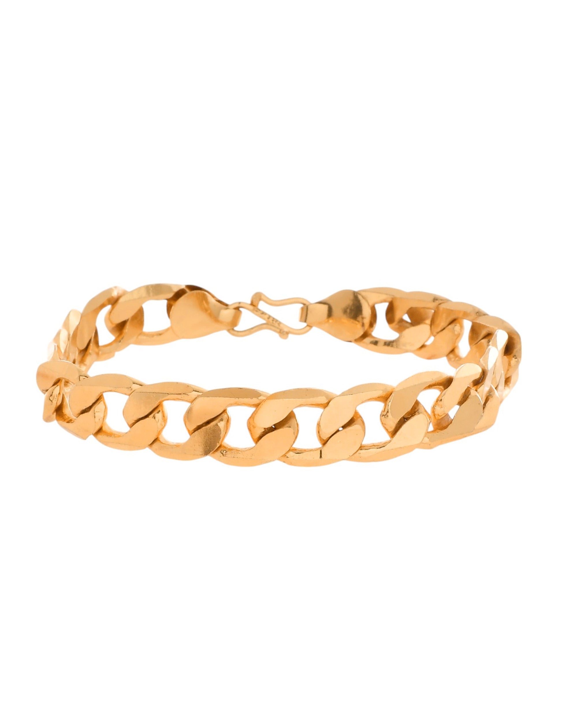 VOJ Gold Toned Elegent Men's Bracelet - Swadesiicart