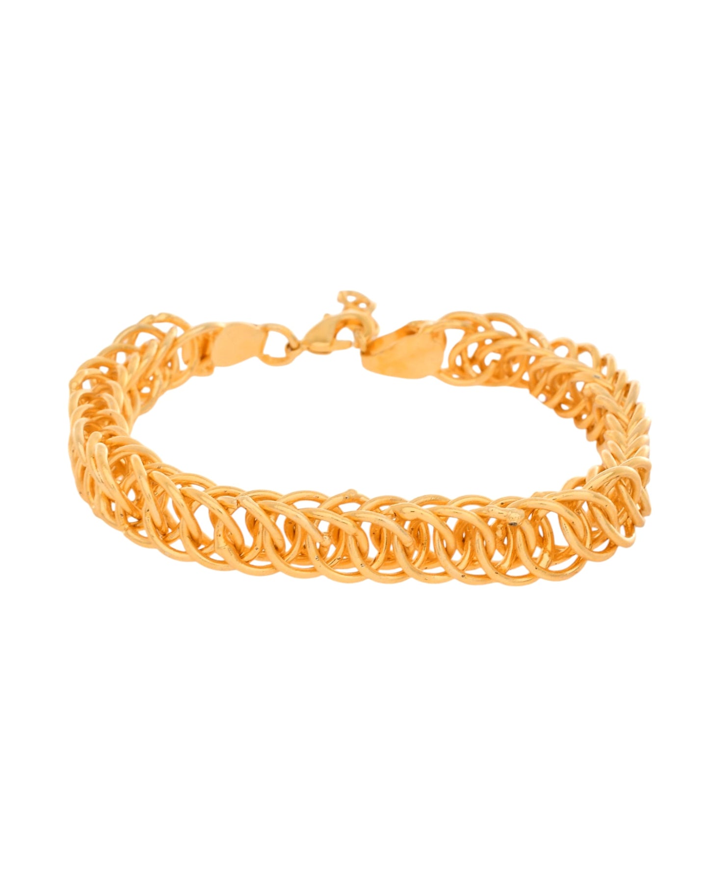 VOJ Gold-Polished Stainless Steel Elegent Men's Bracelet - Swadesiicart