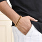 VOJ Gold-Polished Rudraksha Men's Bracelet - Swadesiicart