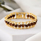 VOJ Gold-Polished Rudraksha Men's Bracelet - Swadesiicart