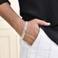 VOJ Silver Plated Stainless Steel Elegent Men's Bracelet - Swadesiicart