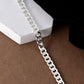 VOJ Silver Plated Stainless Steel Elegent Men's Bracelet - Swadesiicart