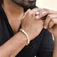 VOJ Dual Tone Stylish Men's Bracelet - Swadesiicart