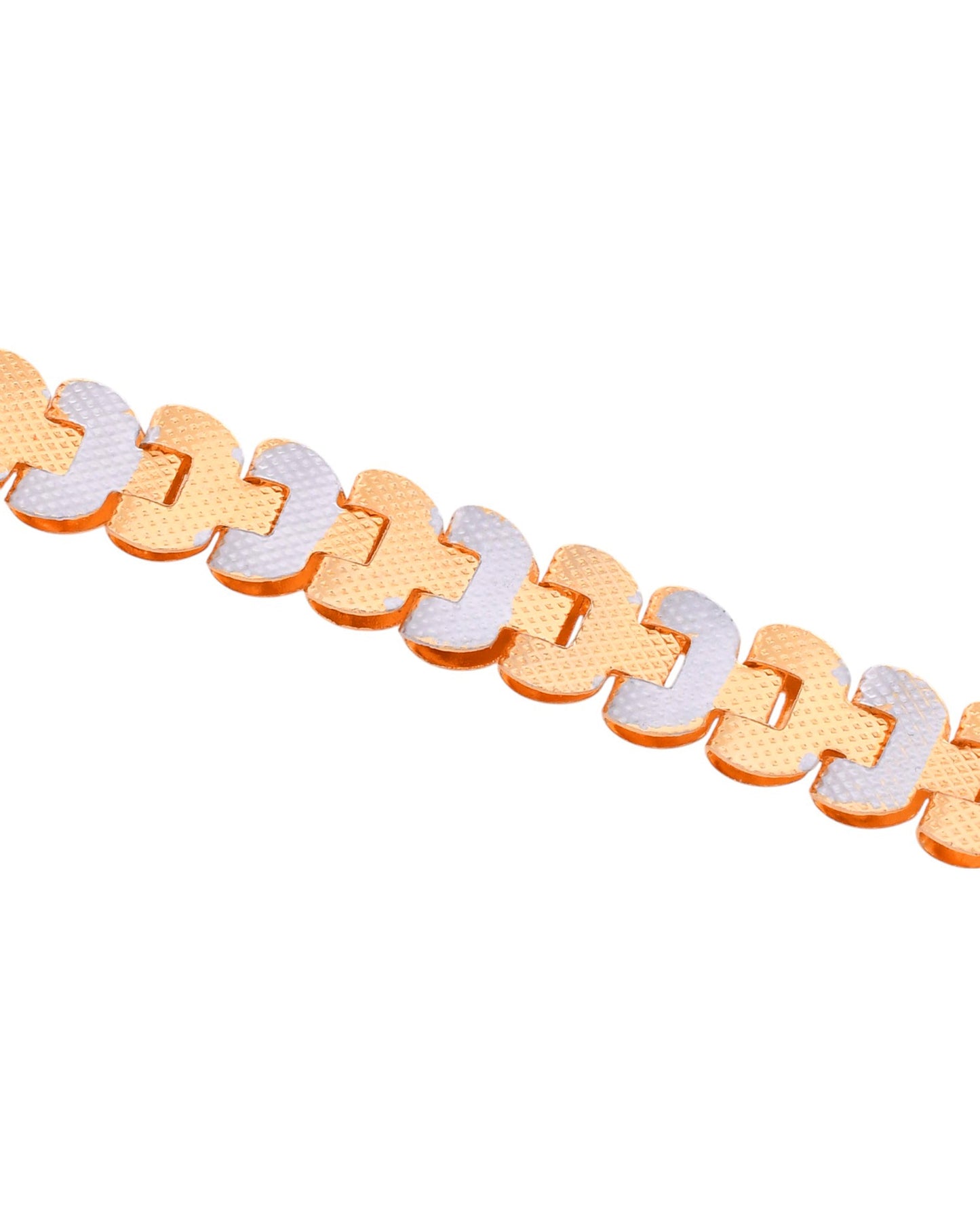 VOJ Dual Tone Stylish Men's Bracelet - Swadesiicart