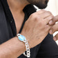 VOJ Silver Plated Blue Stone Men's Bracelet - Swadesiicart
