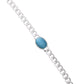 VOJ Silver Plated Blue Stone Men's Bracelet - Swadesiicart