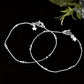 VOJ Set of 2 Silver Plated Elegent Anklet - Swadesiicart