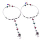 VOJ Set of 2 Silver Toned Meenakari Anklet With Toe Ring - Swadesiicart