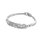 VOJ Silver Plated Stone Studded Kada Bracelet - Swadesiicart