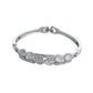 VOJ Silver Plated Stone Studded Kada Bracelet - Swadesiicart