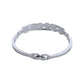 VOJ Silver Plated Stone Studded Kada Bracelet - Swadesiicart