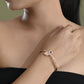 VOJ Gold-Polished Heart Shaped Stone Studded Kada Bracelet - Swadesiicart