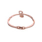 VOJ Gold-Polished Heart Shaped Stone Studded Kada Bracelet - Swadesiicart