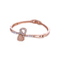 VOJ Gold-Polished Heart Shaped Stone Studded Kada Bracelet - Swadesiicart