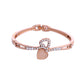 VOJ Gold-Polished Heart Shaped Stone Studded Kada Bracelet - Swadesiicart