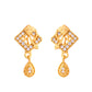 VOJ Gold-Polished AD Stone Studded Geometrical Design Chain Set | Swadesiicart