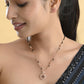 VOJ Rose Gold-Polished Stone Studded Circular Mangalsutra - Swadesiicart