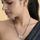 VOJ Silver Plated Stone Studded Elegent Mangalsutra - Swadesiicart