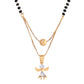 VOJ Gold-Polished Doll Shapped Stone Studded Mangalsutra With Earrings Set - Swadesiicart